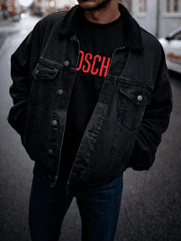 Black Jean Shearling